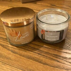 Lot of 2 Autumn Candles
